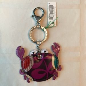 Vera Bradley Seashore keychain in Plum Crazy